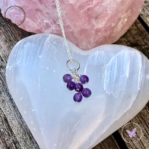 Amethyst Cluster February Birthstone Necklace